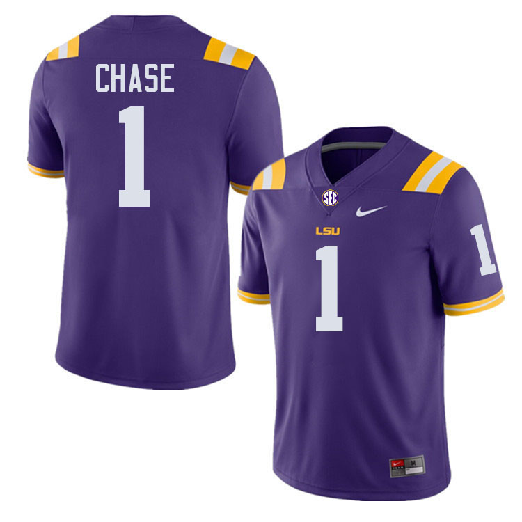 Ja'Marr Chase LSU Tigers Jersey,Louisiana State University Tigers Football Jersey-Purple